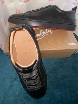 Christian Louboutin Leather - Säljer till ett billigt pris då dem aldrig blivit använda. Påse och skohorn ingår i köpet. Prutning vid snabbköp. Storlek 45 men sitter tight så passar även till 44.