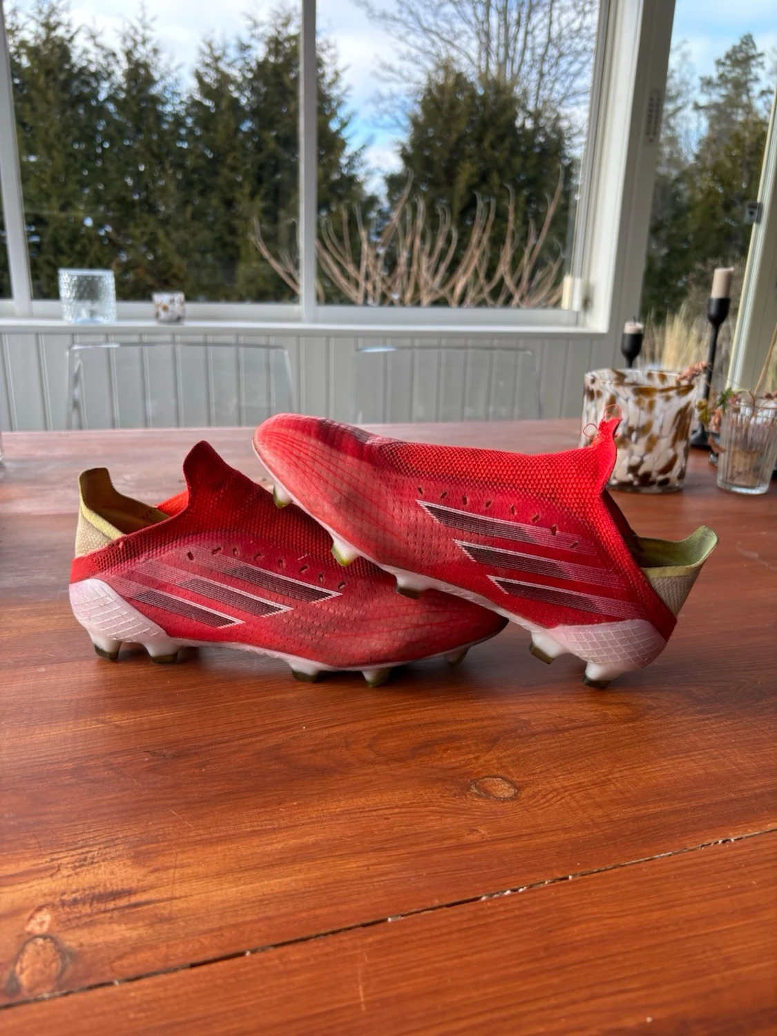 Röda Adidas fotbollsskor Speedflow elite