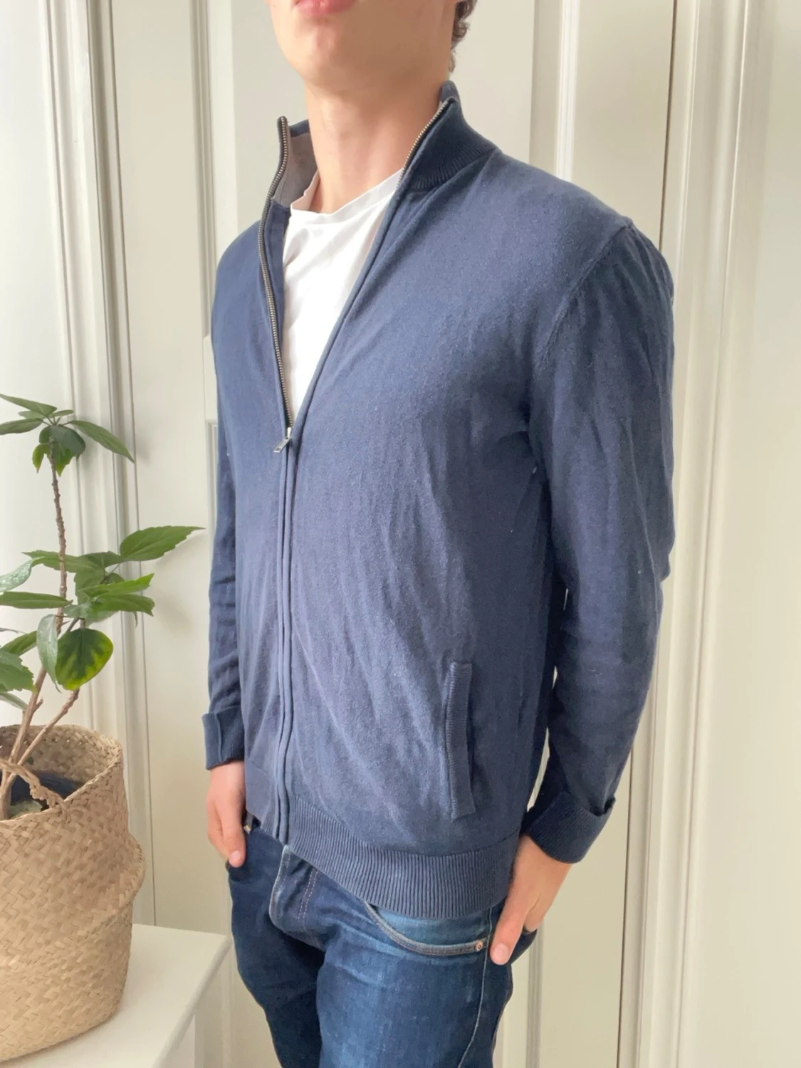 Pier one ziptröja med ståkrage - 1