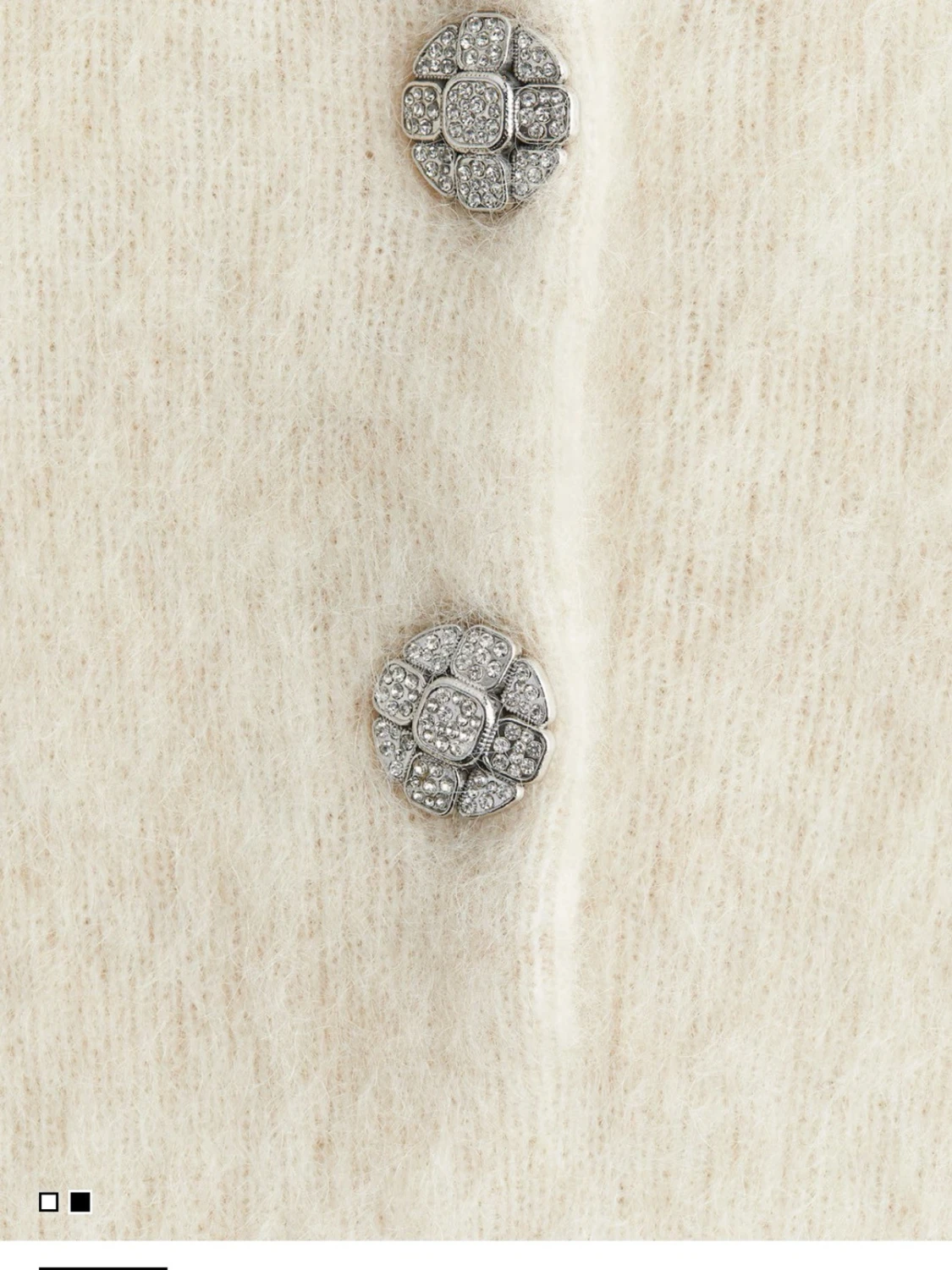 Ny Beige stickad topp tröja  med smyckesknappar hm Stl s - 4