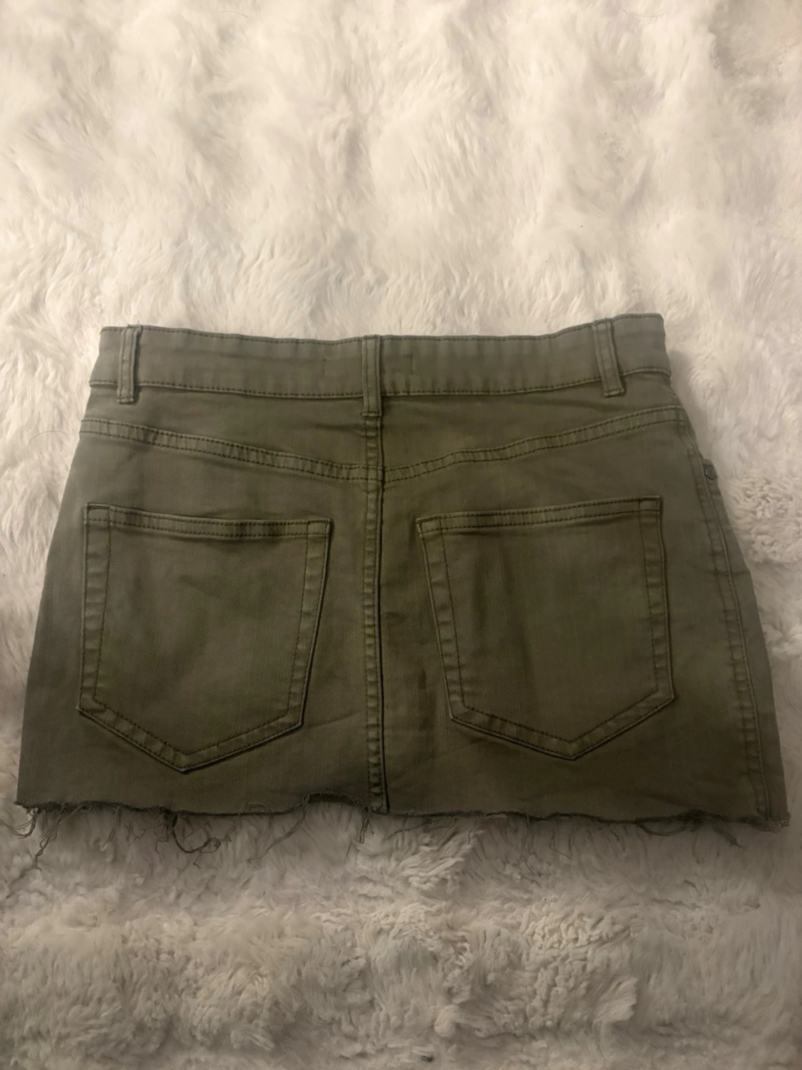 Kamouflage grön jeanskjol  - 1