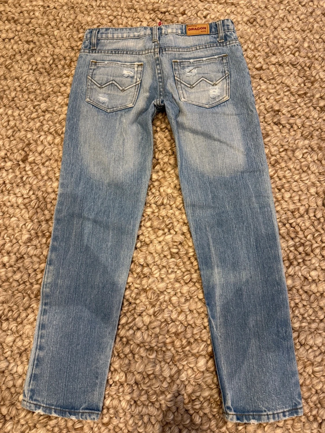 Ljusblå slitna FSD jeans - 2