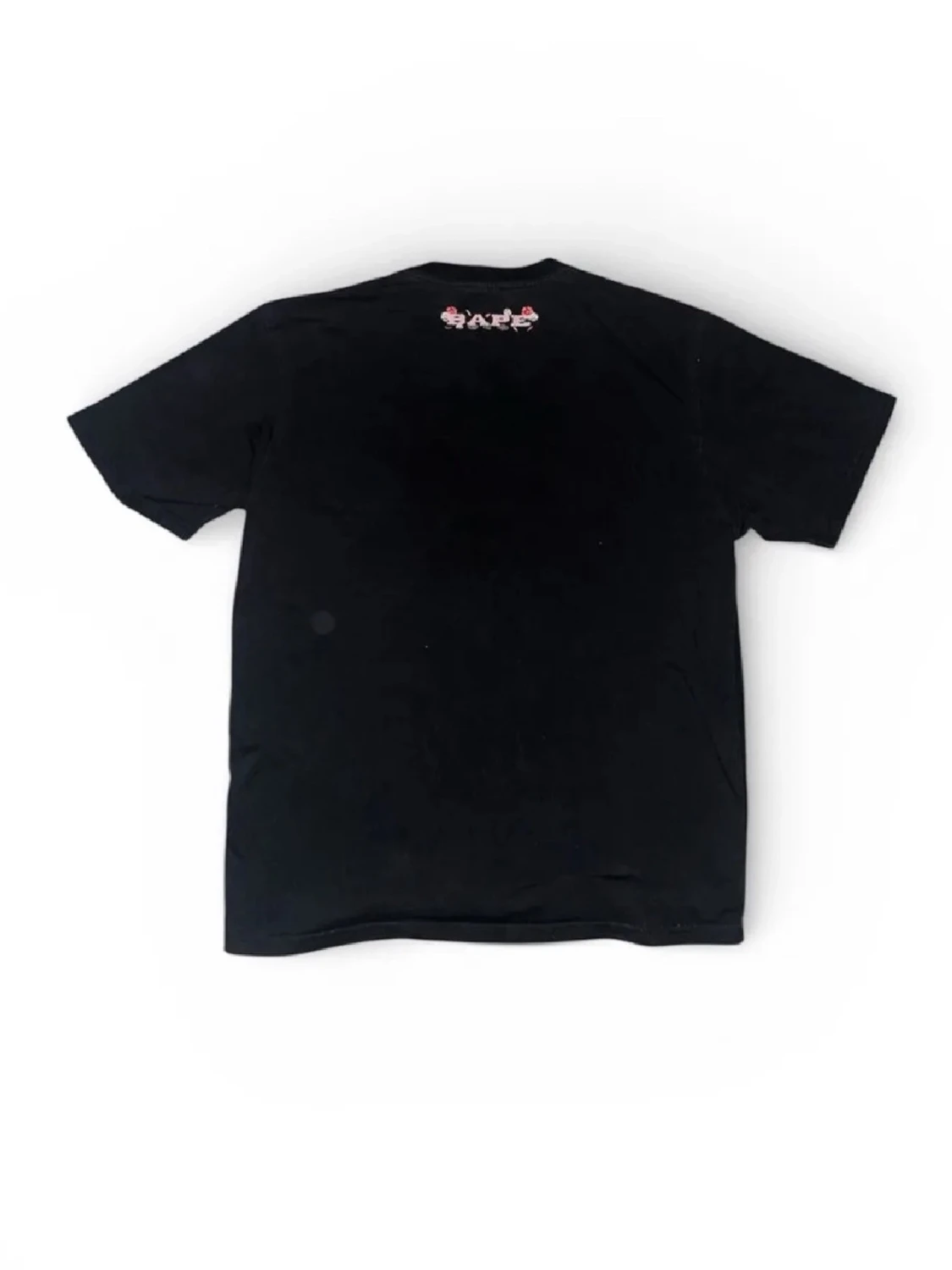 Svart BAPE t-shirt med färgglatt tryck - 1