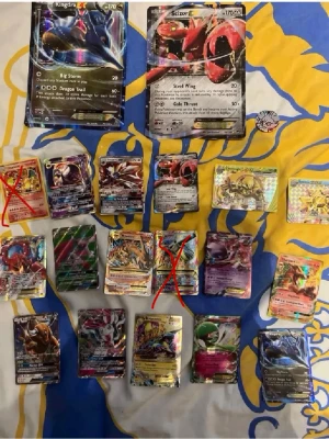 Pokémonkort sällsynta - Säljer en samling Pokémonkort med flera EX och GX-kort. Köp styckvis eller alla! Inga defekter alls på någon av korten! Kort med kryss över fås ej med