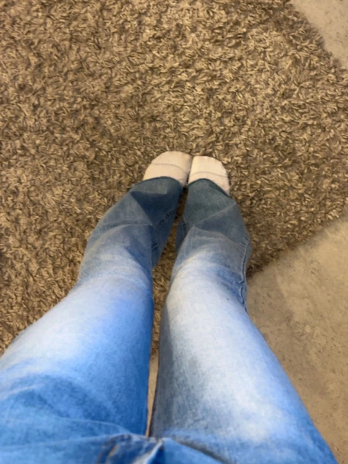 Ljusblå bootcut jeans - 1