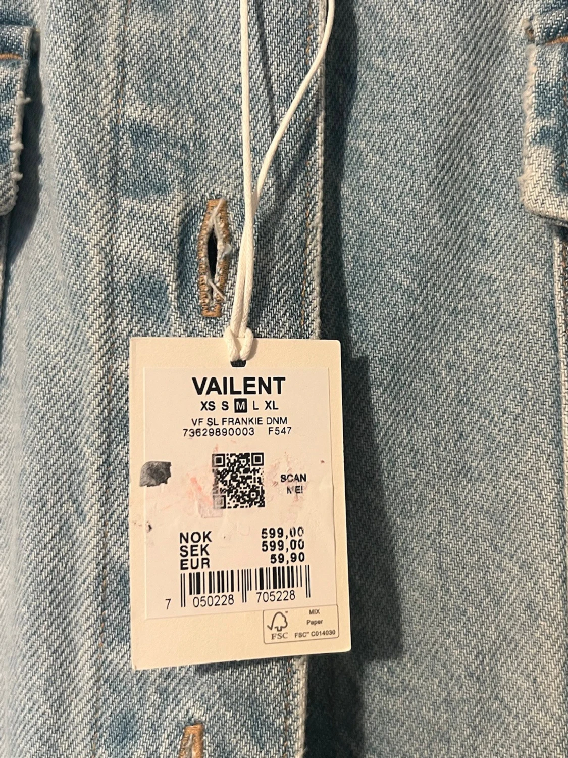 Ljusblå jeansjacka från Vailent - 1