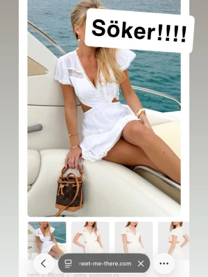 Vit kortklänning från Meet Me There - SÖKER DENNA KLÄNNING I STORLEK M/L!!!!❣️❣️❣️❣️