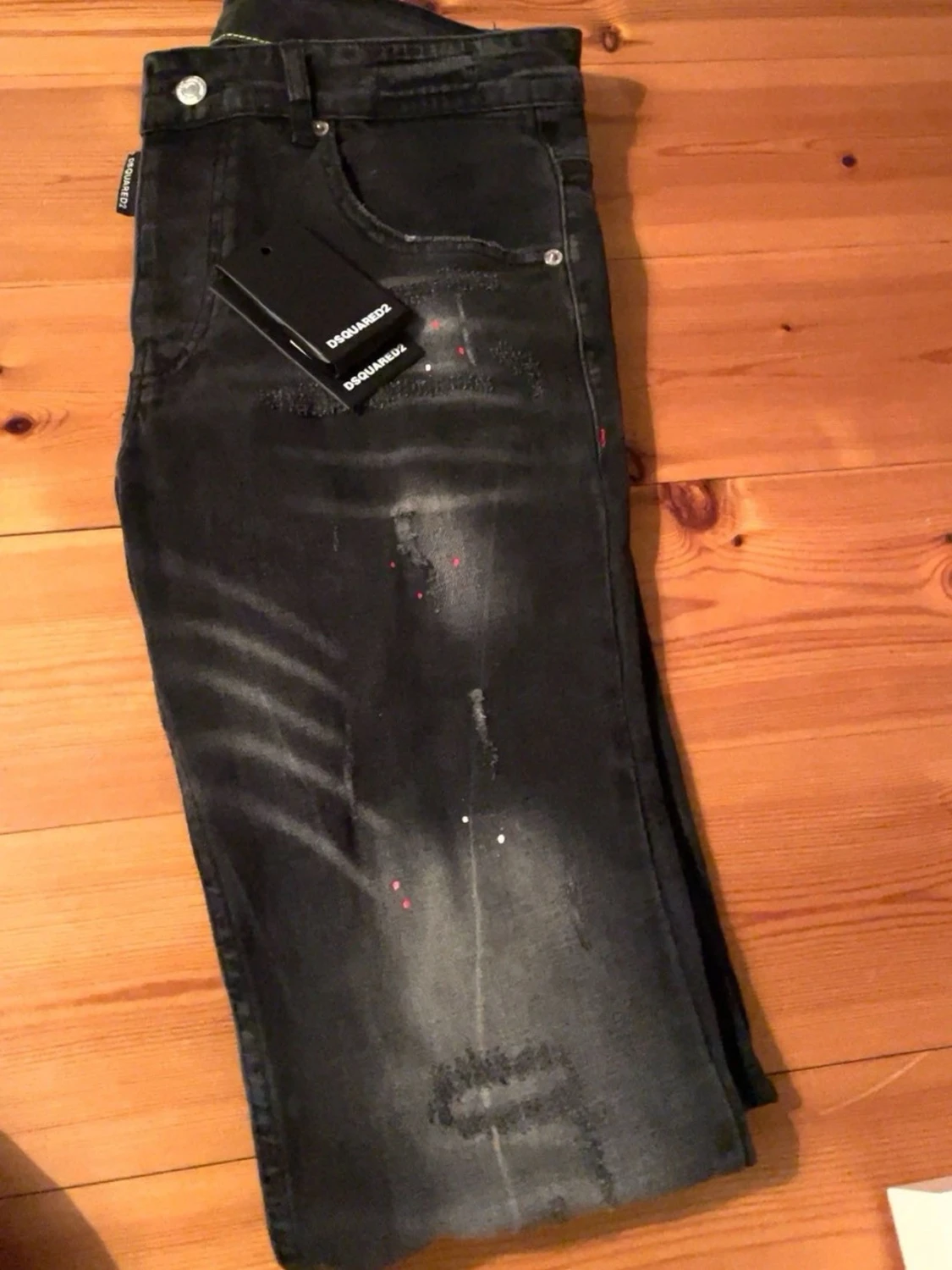 Svarta Dsquared2 jeans med detaljer