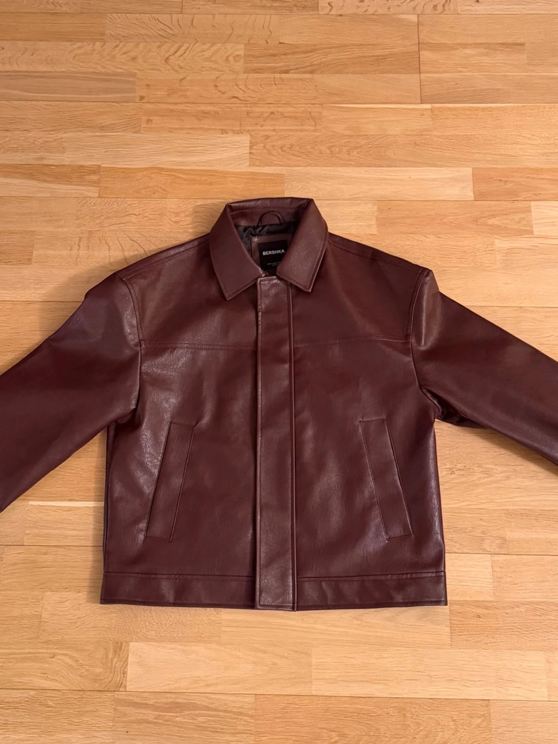 Brun skinnjacka från Bershka