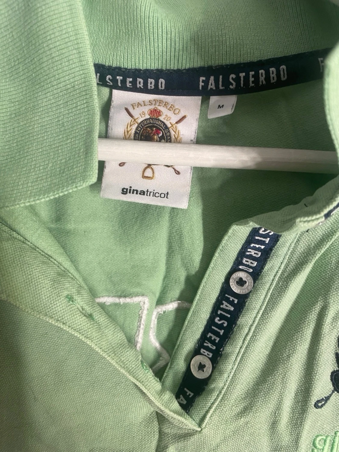 Grön Falsterbo pikétopp med tryck - 2