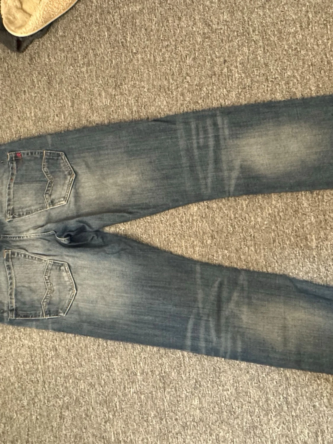 Blå Replay jeans med slitningar - 3