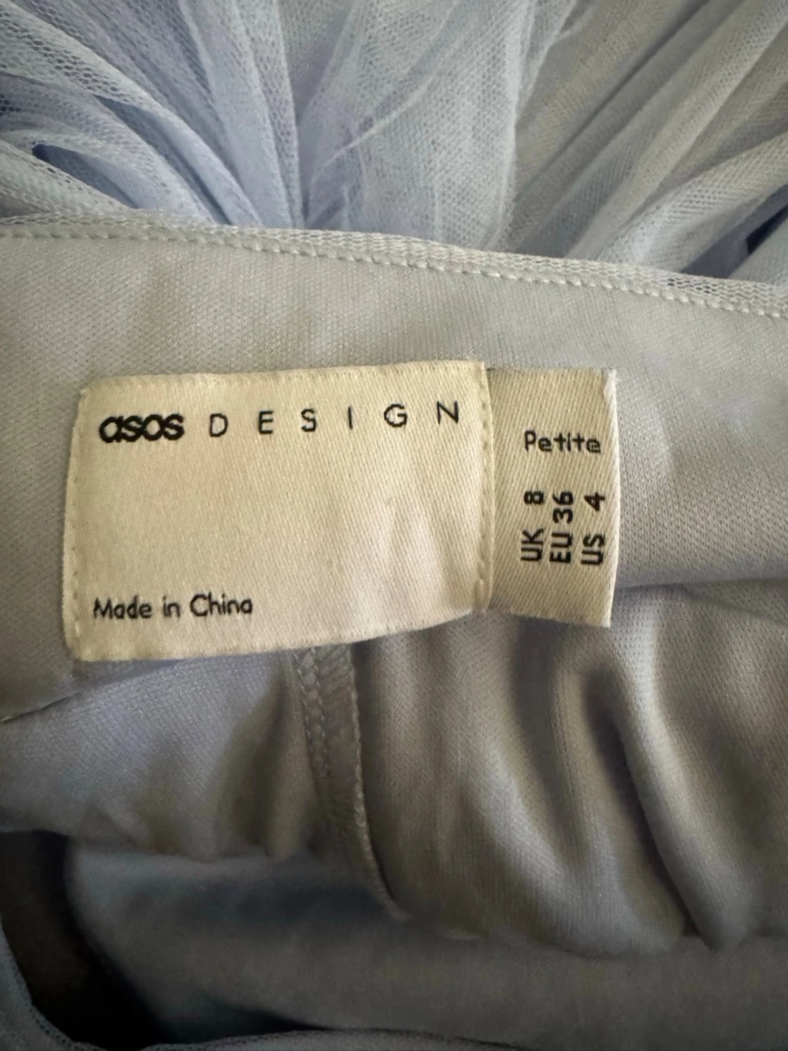 Ljusblå balklänning med omlott - 2