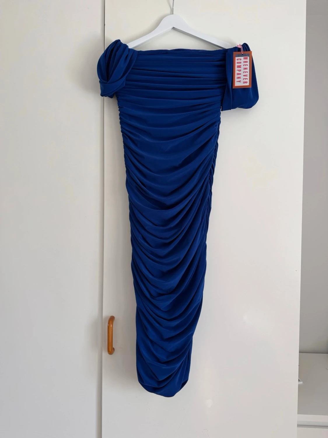 Kornblå offshoulder klänning - 2