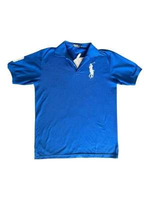 Polo Ralph Lauren blå pikétröja  - Välanvänd men ändå fin 💙 Postar samma dag!100% Bomull (Herr)