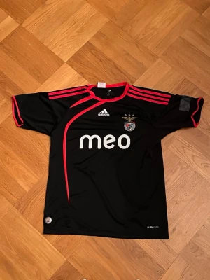 Svart Benfica matchtröja - Säljer en svart Benfica matchtröja från säsongen 09/10. Skicket har inte ändrats något sen köpet förra året för 799kr. Har andvänt den ett fåtal gånger. Texten har tonat bort en del men det är sånt som är med gammla tröjor.