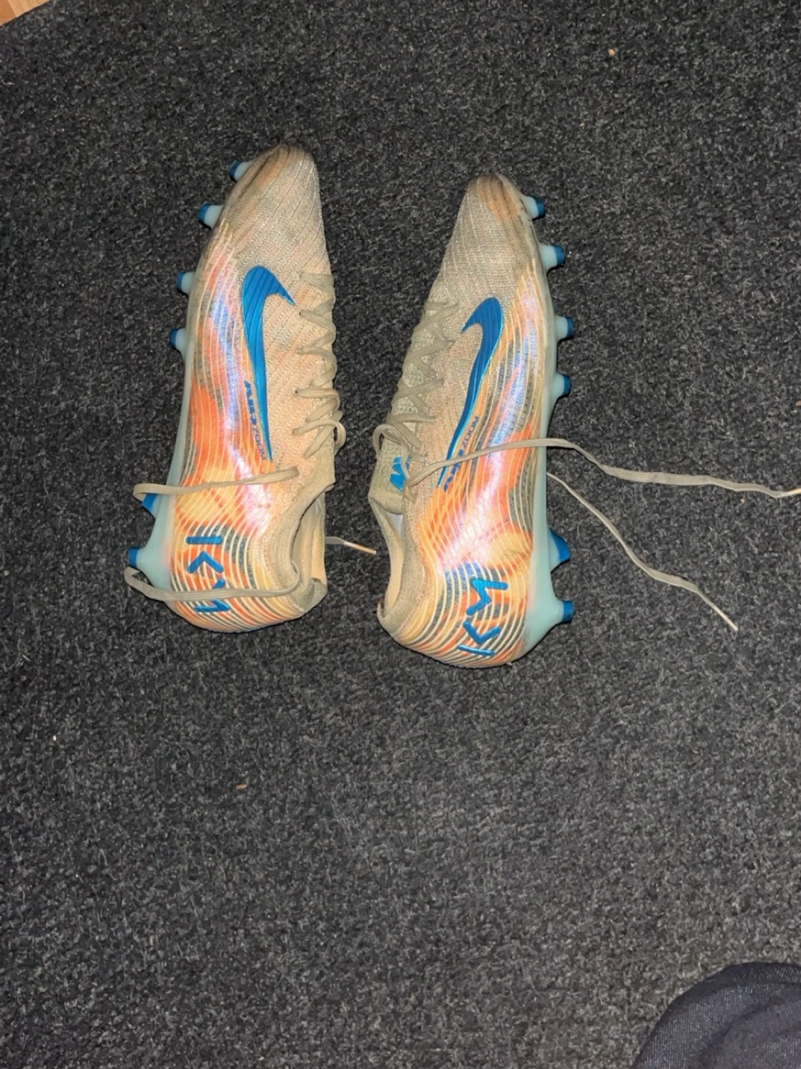Nike Mercurial fotbollsskor beige/blå - 1