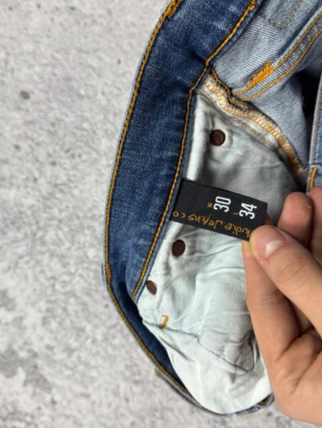 Blå slim fit jeans från Nudie Jeans - 4