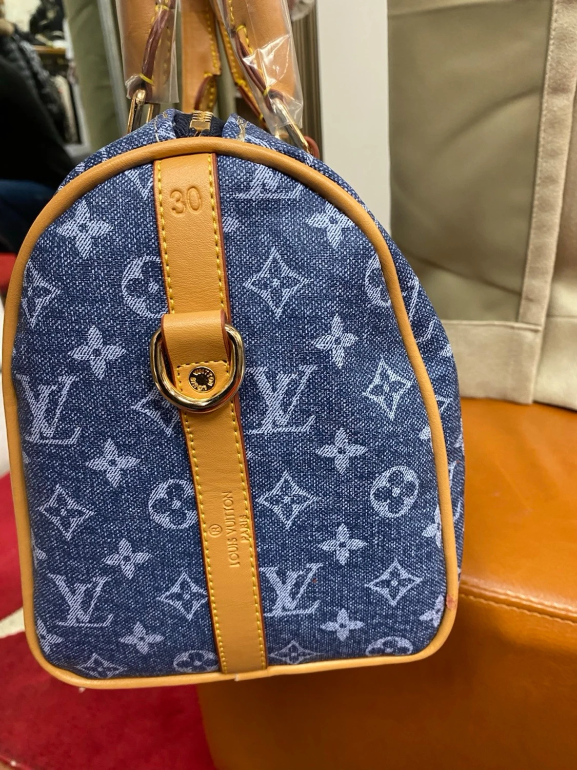 Matcha blå handväska - 3