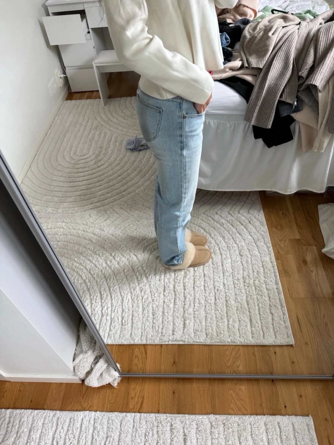 Ljusblå raka jeans - 1