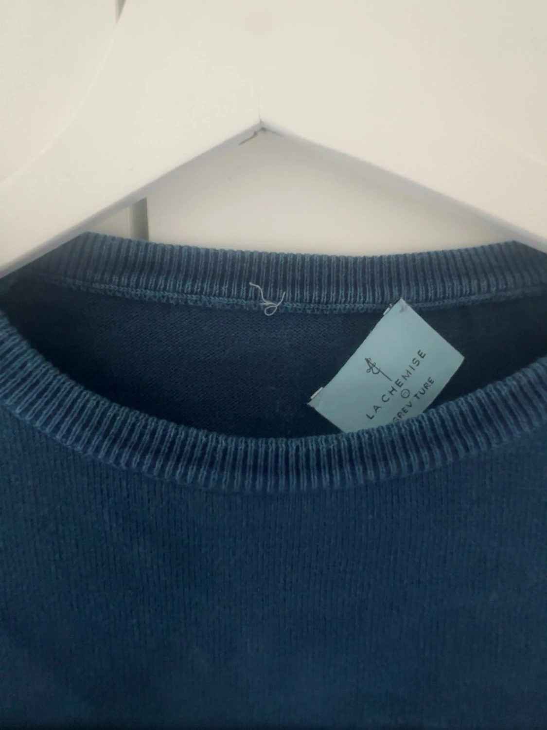 Blå rundhalsad tröja La Chemise - 1