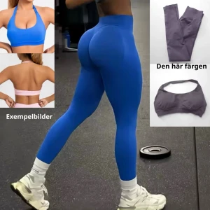 Träningstights träningskläder - Helt nya, köpt fel storlek. Leggingsen ger en snygg och stor rumpa 😍det är dom gråa som säljs! Storlek S på setet. Dupe till dfyne!!