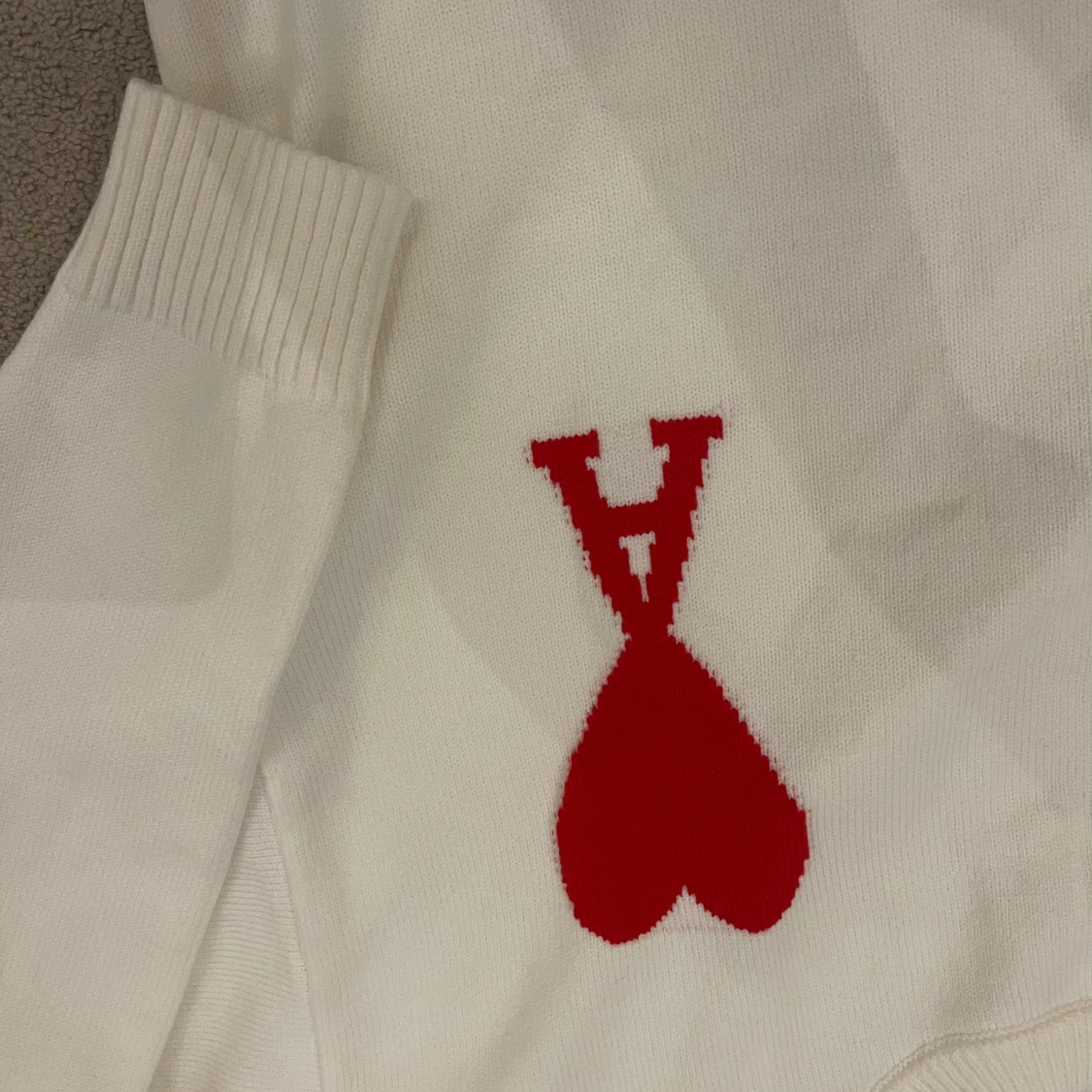 Vit stickad tröja från Ami - 1