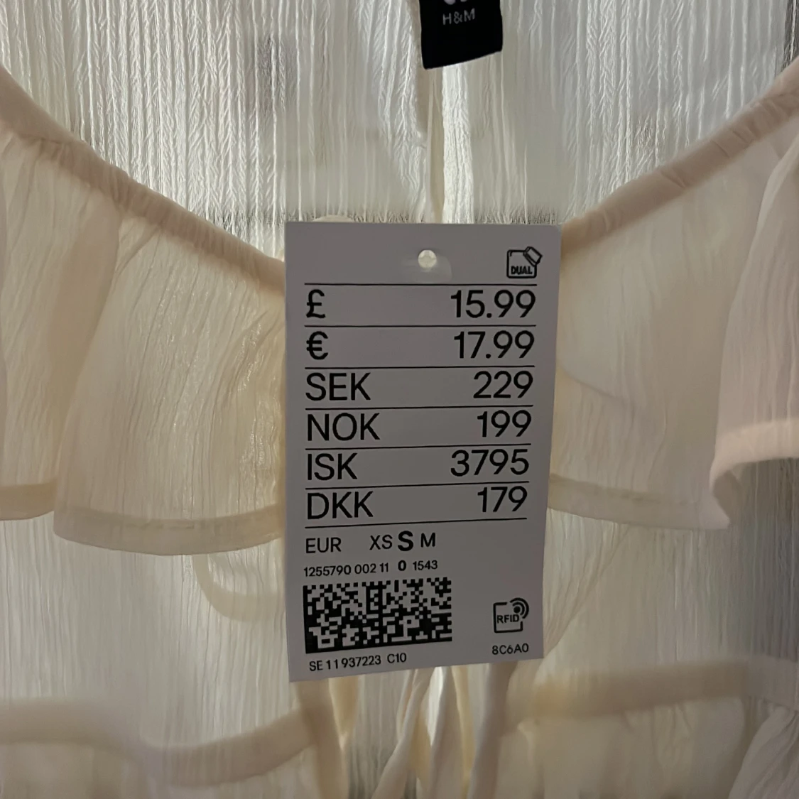 Vit volangblus från H&M Divided - 2