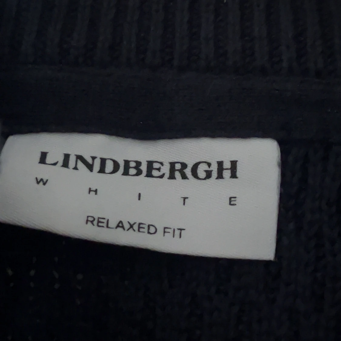 Marinblå stickad cardigan jacka Lindbergh - 1