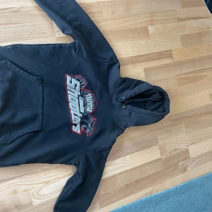 Trapstar Shooters - Säljer en svart hoodie från Trapstar shooters med stort 'Shooters' tryck och pantermotiv på bröstet. Tröjan har huva och en stor magficka framtill. Perfekt för dig som gillar streetwear och vill ha en snygg och bekväm hoodie.