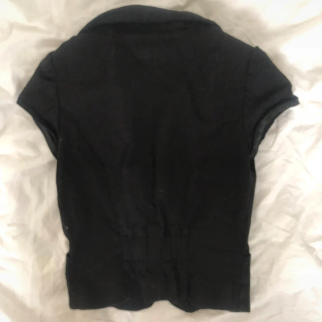 Svart croppad kavajliknande topp - 1