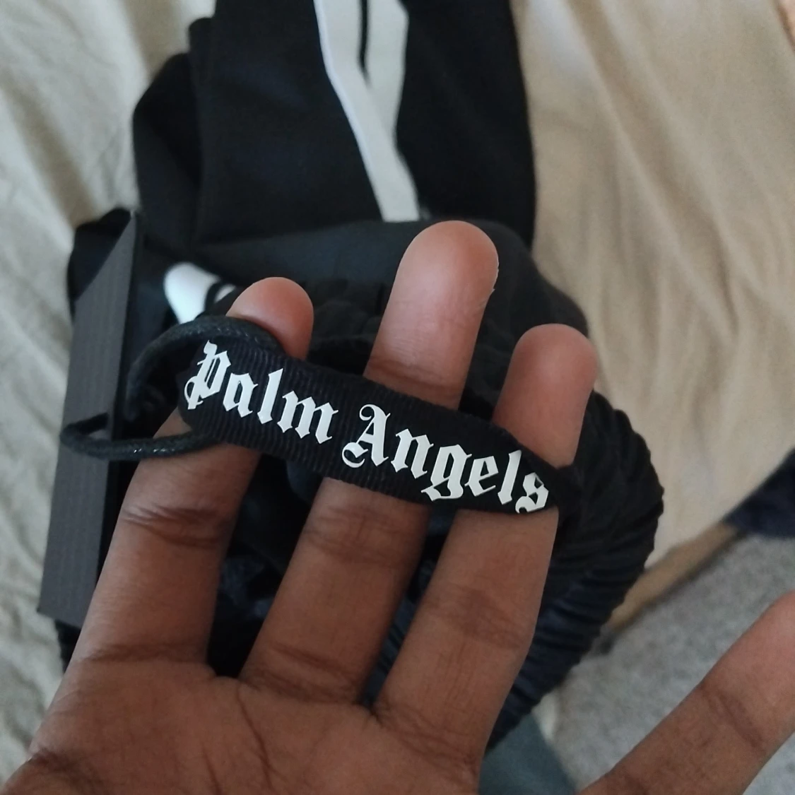 Svarta shorts från Palm Angels med vit rand - 3