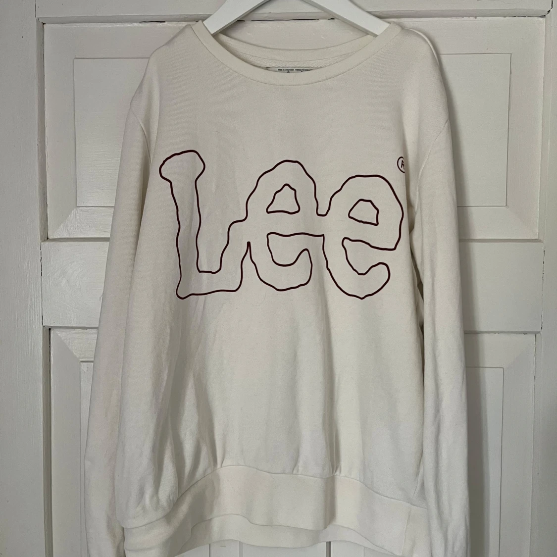 Vit sweatshirt från Lee