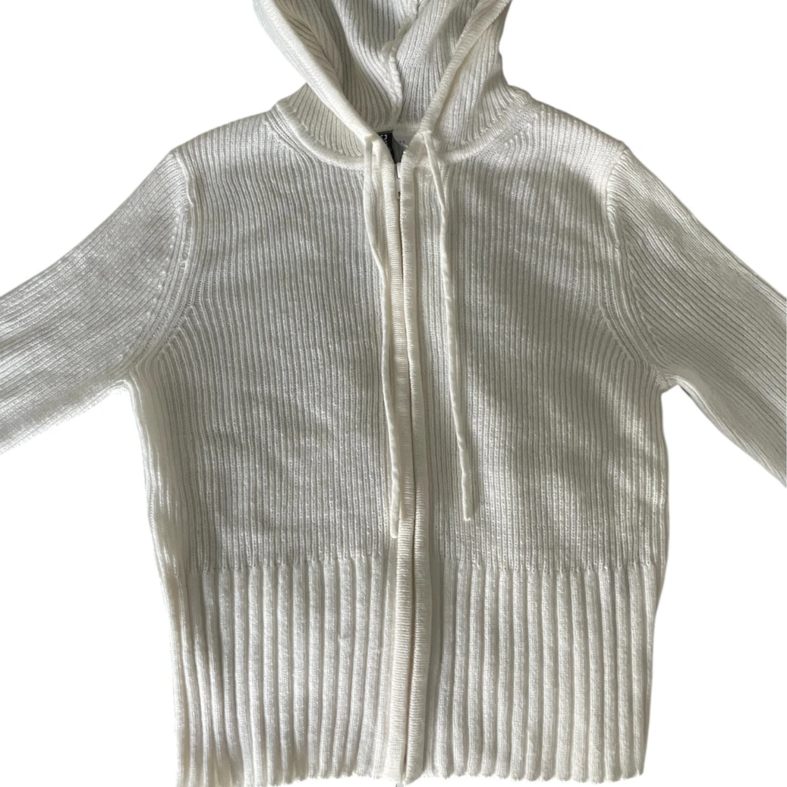 Vit kofta med luva - 1