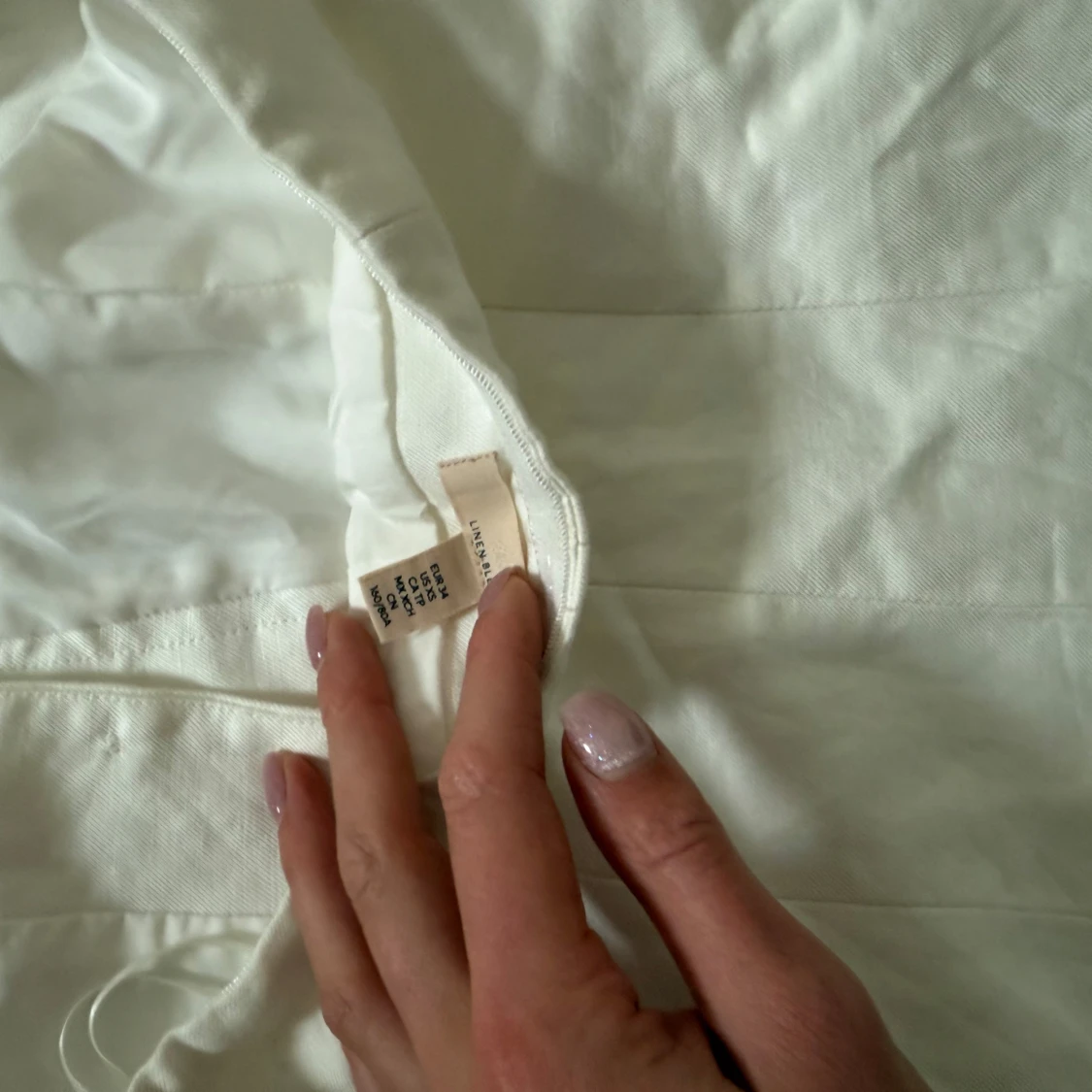 Vit tubtopp från H&M i linnemix - 3