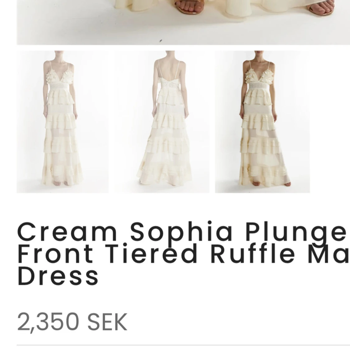 Ljusgul långklänning  - 3