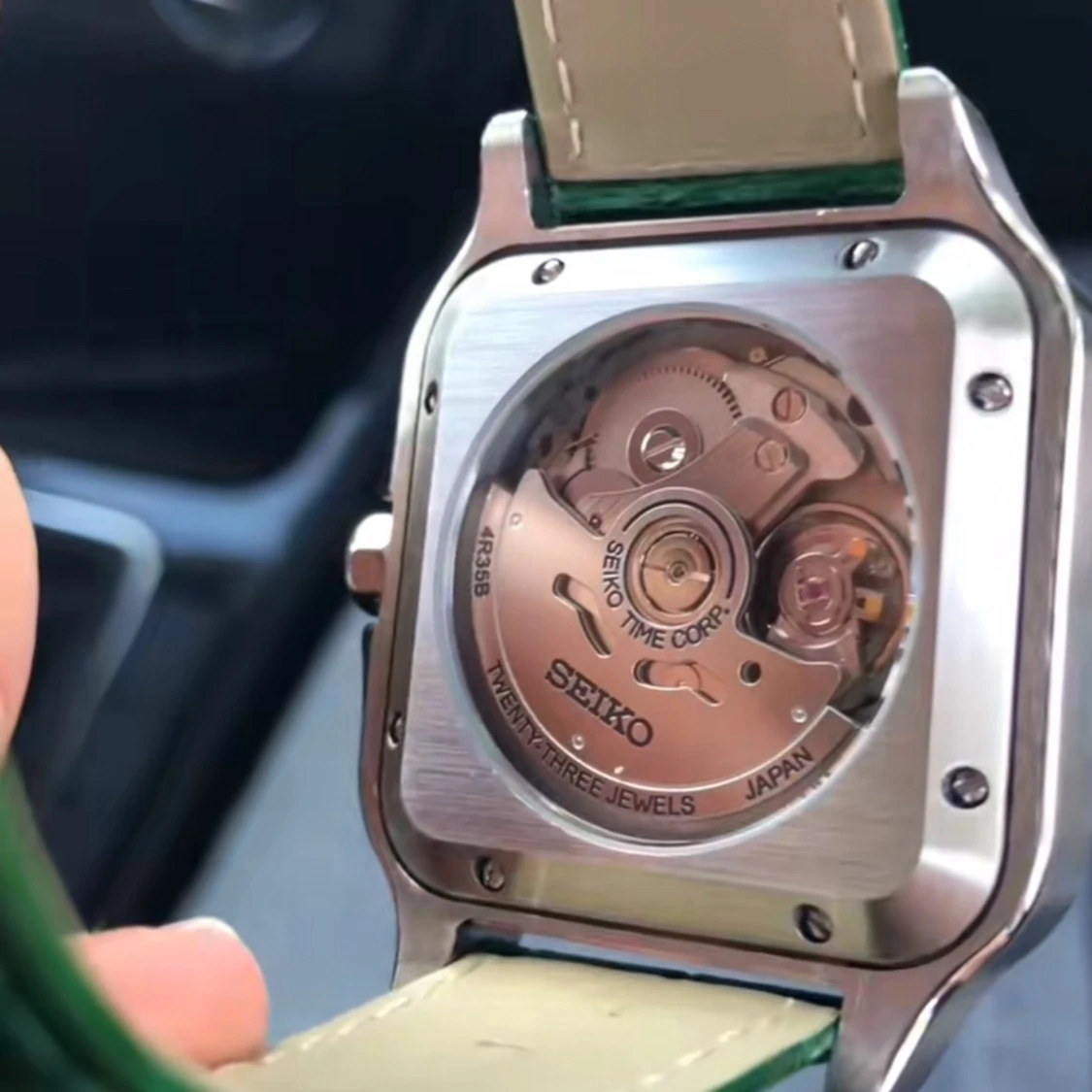 Grön automatisk klocka från Seiko Santeiko - 1