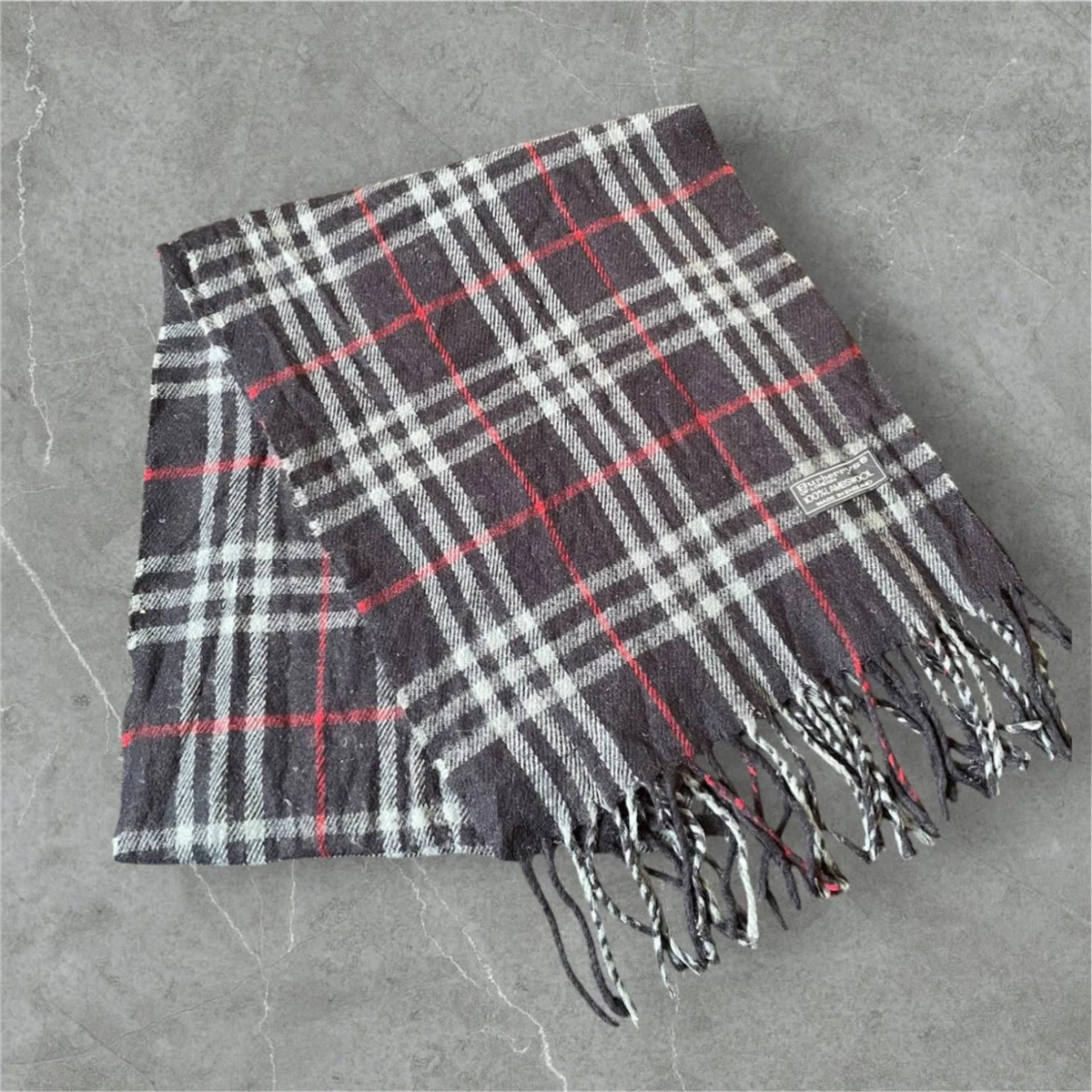 Rutig halsduk i ull från Burberry