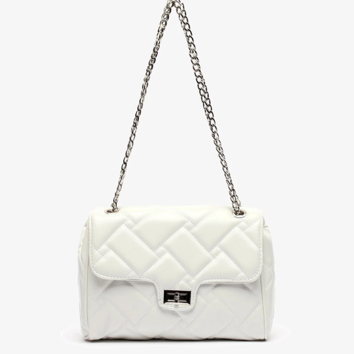 Vit quiltad axelväska från Misako