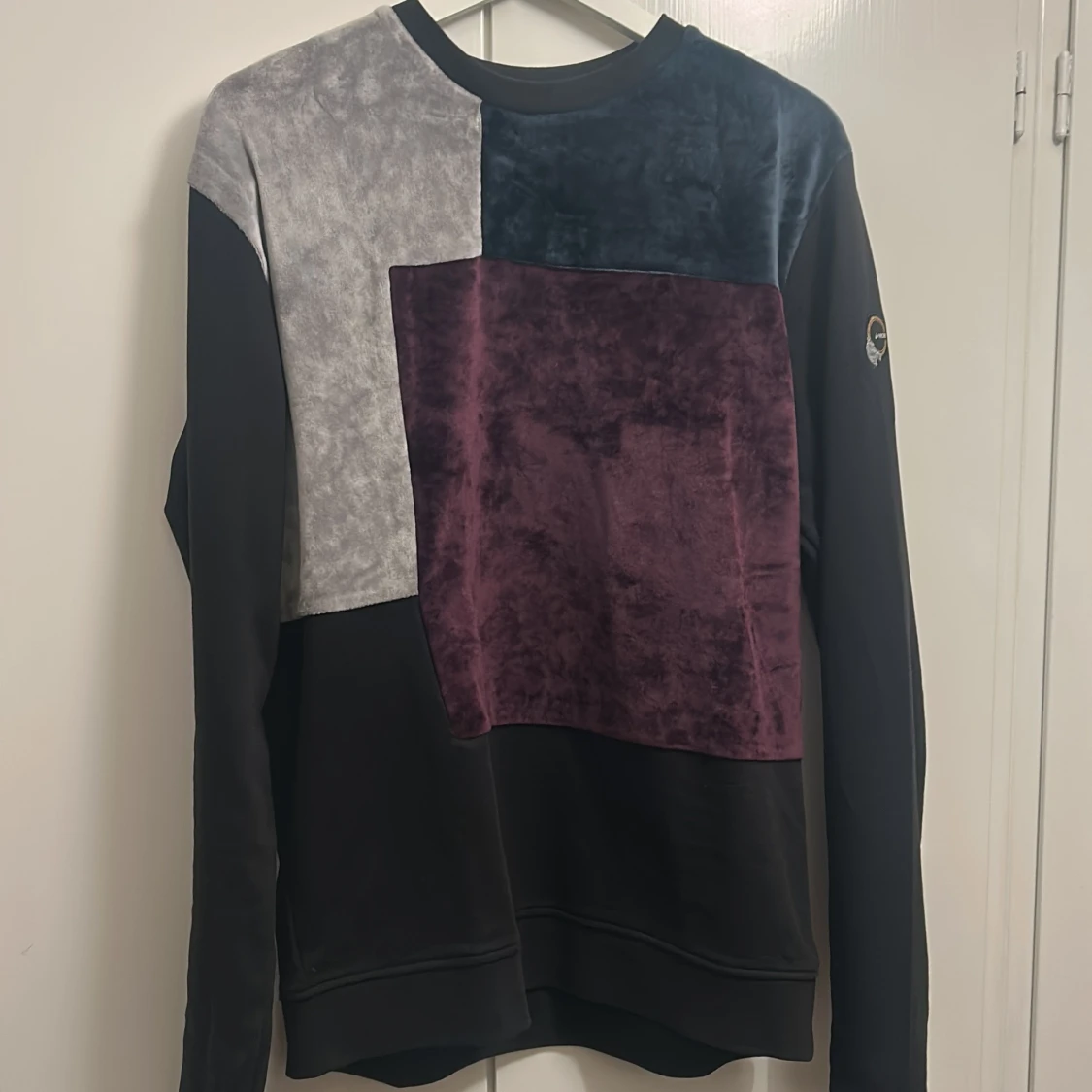 Patchwork tröja i sammet från Vichy