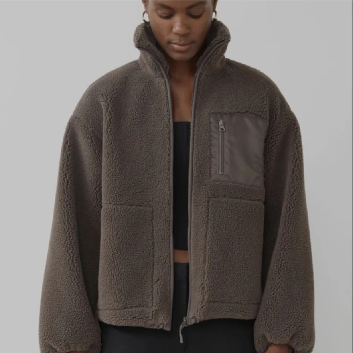 Brun teddyjacka från & Other Stories - 2