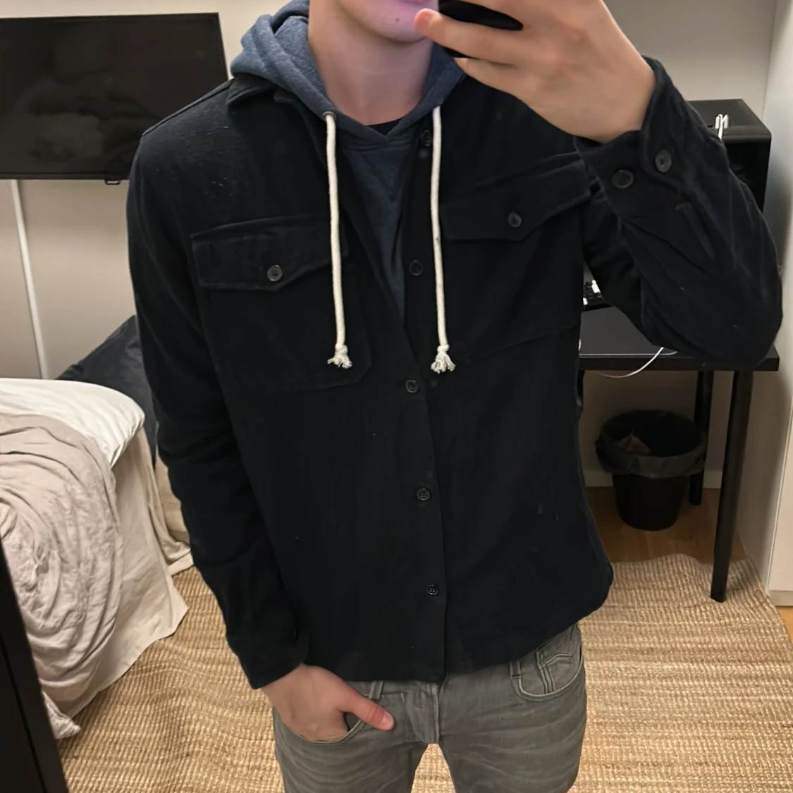 Svart overshirt från Jack & Jones