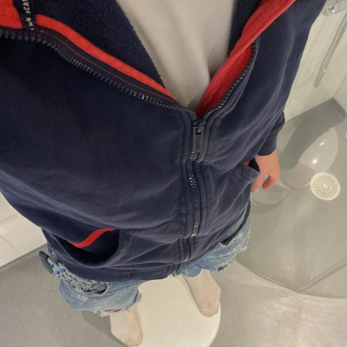 Marinblå fleecejacka race marine - 2