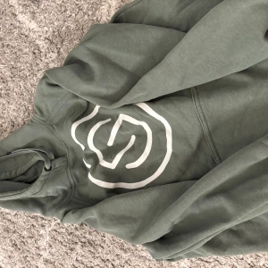 Grön hoodie från TeeJays x Sommare - Snygg grön hoodie från TeeJays i samarbete med Sommare Sportswear. Tröjan har en stor vit logga framtill och mindre tryck på ryggen. Klassisk huva med snörning och mjukt material som känns skönt mot huden. Perfekt för chill dagar eller när du vill ha en avslappnad stil.