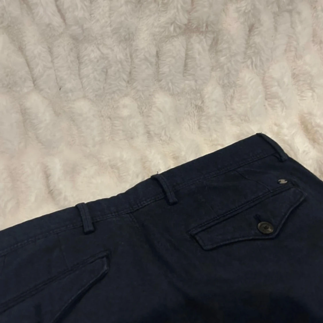 Mörkblå slim fit byxor Massimo Dutti - 3
