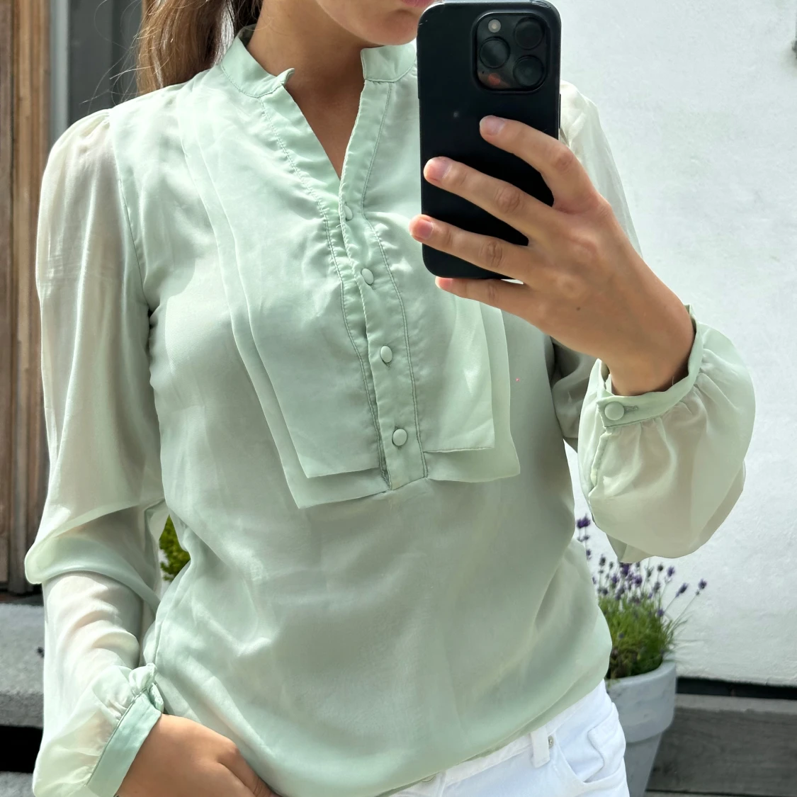 Mintgrön blus  - 1