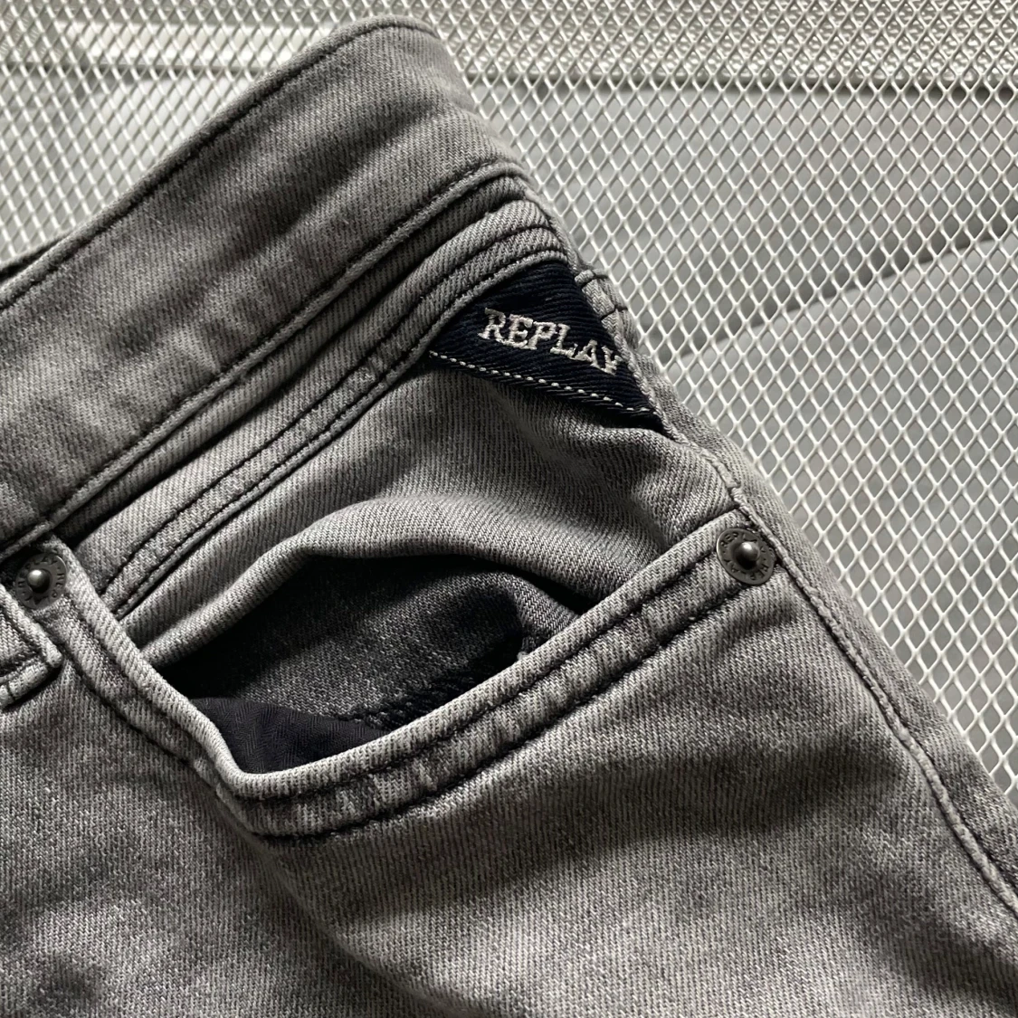 Grå Replay jeans straight fit - 2