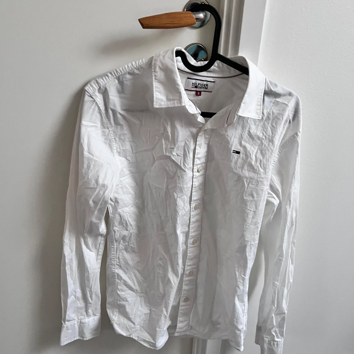 Vit slim fit skjorta Tommy Hilfiger