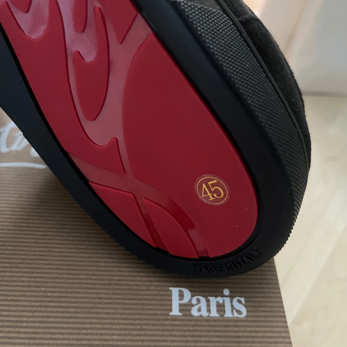 Christian Louboutin svarta sneakers med nitar - 2