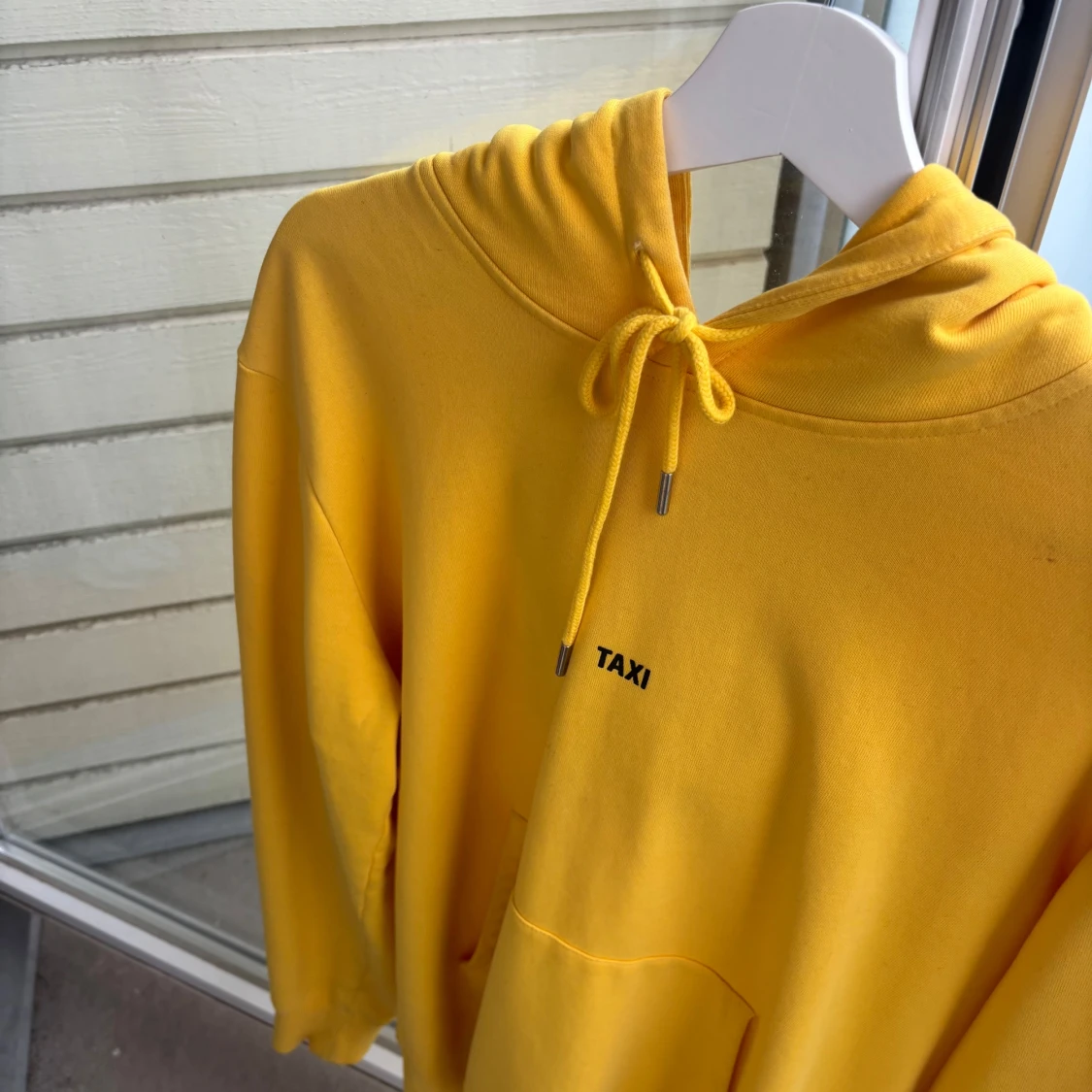 Gul Helmut Lang hoodie med tryck - 3