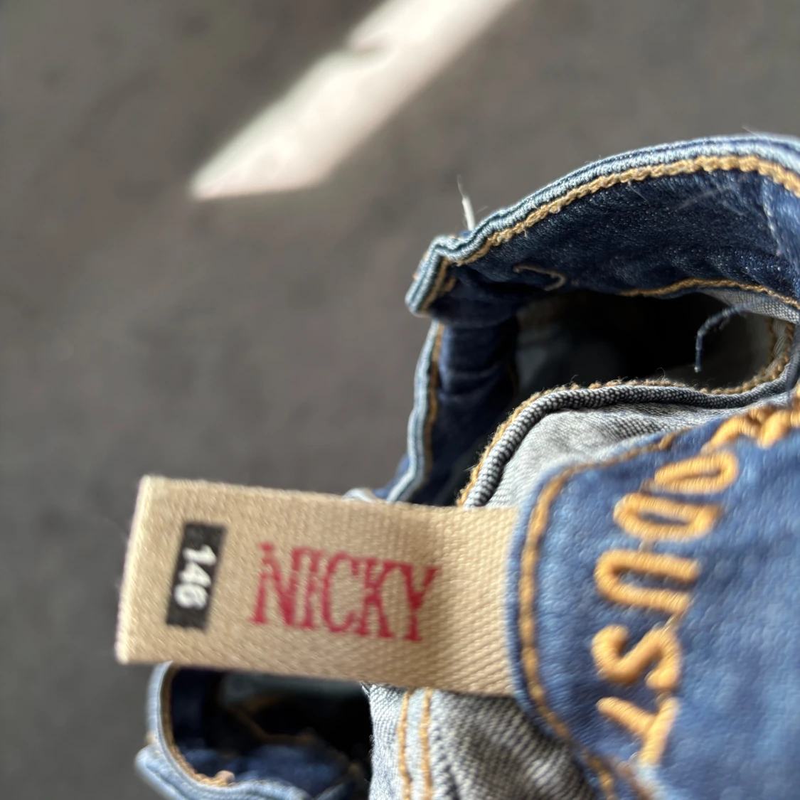 Blå jeansbyxor från Nicky, stl 146 - 2